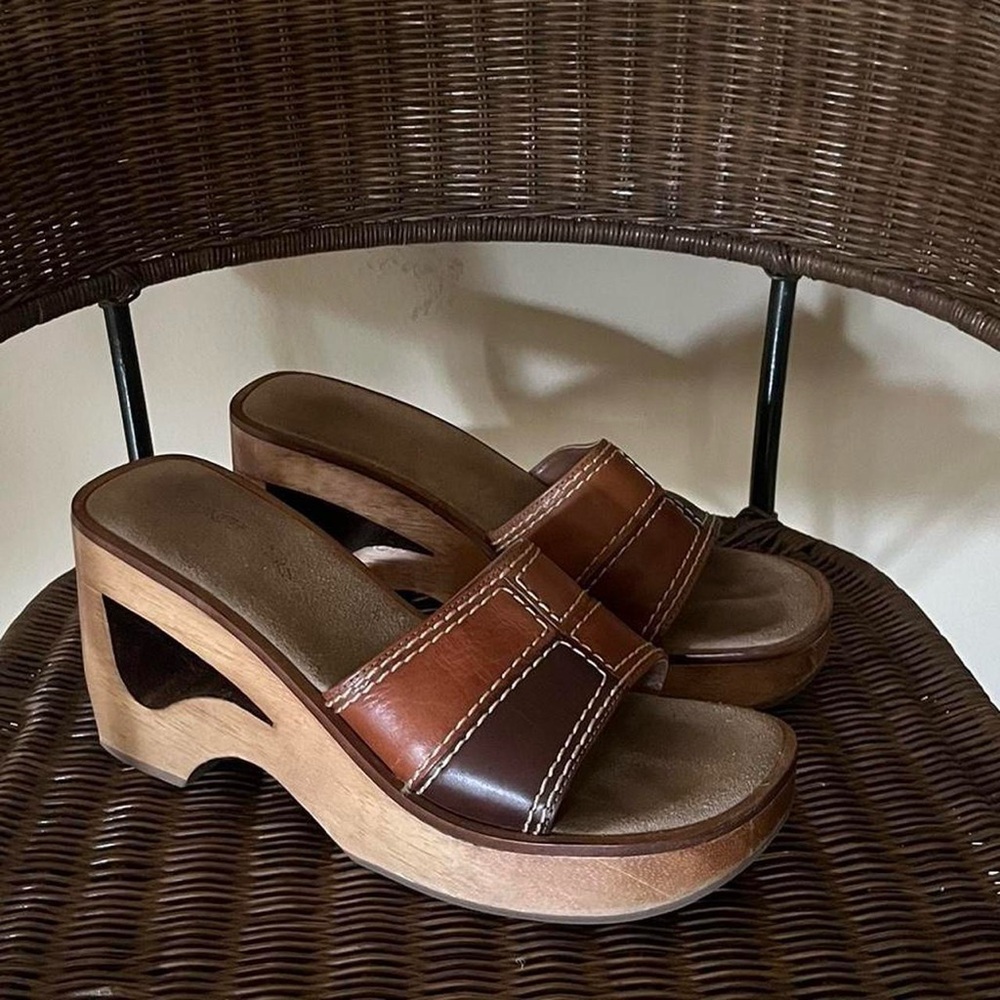 70s Inspired Patchwork Sandals - image 1